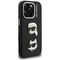 Karl Lagerfeld FW Grained Karl &amp; Choupette Heads Pins Case for iPhone 16 Pro - Black