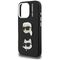 Karl Lagerfeld FW Grained Karl &amp; Choupette Heads Pins Case for iPhone 16 Pro - Black