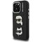 Karl Lagerfeld FW Grained Karl &amp; Choupette Heads Pins Case for iPhone 16 Pro Max - Black