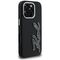 Karl Lagerfeld FW Grained Signature Logo iPhone 16 Pro Case - Black