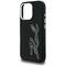 Karl Lagerfeld FW Grained Signature Logo iPhone 16 Pro Case - Black