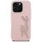 Karl Lagerfeld FW Grained Signature Logo iPhone 16 Pro Max Case - Pink