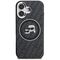 Karl Lagerfeld IML Glitter Karl &amp; Choupette Heads Logo MagSafe Case for iPhone 16 - Black