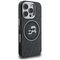 Karl Lagerfeld IML Glitter Karl &amp; Choupette Heads Logo MagSafe Case for iPhone 16 Pro - Black