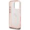 Karl Lagerfeld IML Glitter Karl &amp; Choupette Heads Logo MagSafe Case for iPhone 16 Pro Max - Pink