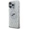 Karl Lagerfeld IML Glitter Karl &amp; Choupette Heads Logo MagSafe Case for iPhone 16 Pro Max - Gray