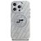 Karl Lagerfeld IML Glitter Karl &amp; Choupette Heads Logo MagSafe Case for iPhone 16 Pro Max - Gray