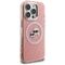 Karl Lagerfeld IML Glitter Karl &amp; Choupette Heads Logo MagSafe Case for iPhone 16 Pro - Pink