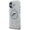 Karl Lagerfeld IML Glitter Karl &amp; Choupette Heads Logo MagSafe iPhone 16 Case - Gray