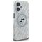 Karl Lagerfeld IML Glitter Karl &amp; Choupette Heads Logo MagSafe iPhone 16 Case - Gray