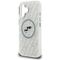 Karl Lagerfeld IML Glitter Karl &amp; Choupette Heads Logo MagSafe iPhone 16 Case - Gray