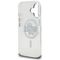 Karl Lagerfeld IML Glitter Karl &amp; Choupette Sketch Logo MagSafe Case for iPhone 16 - Transparent