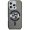 Karl Lagerfeld IML Glitter Karl &amp; Choupette Sketch Logo MagSafe Case for iPhone 16 Pro Max - Black