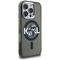 Karl Lagerfeld IML Glitter Karl &amp; Choupette Sketch Logo MagSafe Case for iPhone 16 Pro Max - Black