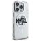 Karl Lagerfeld IML Glitter Karl &amp; Choupette Sketch Logo MagSafe Case for iPhone 16 Pro Max - Clear