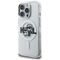 Karl Lagerfeld IML Glitter Karl &amp; Choupette Sketch Logo MagSafe Case for iPhone 16 Pro - Clear