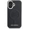 Karl Lagerfeld Initial &amp; Metal Logo MagSafe Case for iPhone 16 - Black