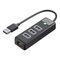 Orico PW3UR25-U3 USB Hub 4-Port 3x USB-A 3.0 1x RJ45 2.5G Ethernet 0.15m - Black