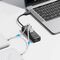 Orico PW3UR25-U3 USB Hub 4-Port 3x USB-A 3.0 1x RJ45 2.5G Ethernet 0.15m - Black