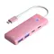 Orico PAPW2AC-C3-C3 USB Hub 4-port 2x USB-A 3.0 1x USB-C 3.0 with USB-C PD 100W charging 0.15m - pink