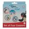PINGU - 4 Embossed Metal Coasters