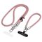 Tech-Protect C10S Crossbody Phone Lanyard (114 cm) + Wrist Strap (31 cm) - Pink Titanium