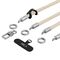 Tech-Protect C10S Crossbody Phone Lanyard (114 cm) + Wrist Strap (31 cm) - Beige Titanium