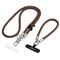 Tech-Protect C10S Crossbody phone lanyard (114 cm) + wrist strap (31 cm) - brown-titanium