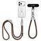 Tech-Protect C10S Crossbody phone lanyard (114 cm) + wrist strap (31 cm) - brown-titanium