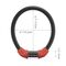 Rockbros RKS870-BK bicycle lock with code, steel cable, 85 cm - red