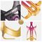 Rockbros RKL02 Aluminum Bottle Cage - Red and Gold