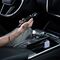 Cuktech CC903P 100W Car Charger with Display and 70cm Retractable USB-C Cable - Gray