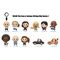 Fast & Furious 25th Anniversary 3D PVC Bag Clips Series 1 Blind Bag Display (24)