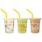 MY NEIGHBOR TOTORO - 3 glasses with straws set