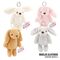 Rabbit assorted plush keychain 12cm