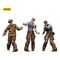 Zombie Dark Source Action Figures 3-Pack Firefighters 8 cm