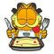 Garfield Pin Badge Disco Garfield Lasagna Dinner 5 cm