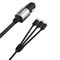 Dudao 3in1 USB Car Charger 3.4A Built-in Lightning / USB Type C / Micro USB Cable Black (R5ProN Black)
