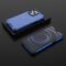 Honeycomb Case armor cover with TPU Bumper for iPhone 13 Pro blue