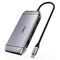 Choetech 9in1 multifunctional USB Type C HUB - 3x USB 3.2 Gen 1 / SD and TF memory card reader / HDMI 4K 30Hz / VGA Full HD 60Hz / USB Type C / RJ45 gray (HUB-M15 gray)
