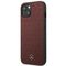 Mercedes Leather Stars Pattern Case for iPhone 13 mini - Red