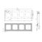 Sonoff Quadruple Mounting Frame for Installing M5-80 Wall Switches
