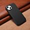 iCarer Litchi Premium Leather Case iPhone 14 Plus Magnetic Leather Case with MagSafe Black (WMI14220711-BK)