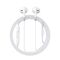 Joyroom JR-EW01 in-ear wired mini jack headphones with remote control - white