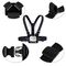 Adjustable sports camera harness - black