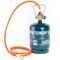 Reduction connection to a tourist gas cylinder G 3/8" L - 7/16" hose 1.5 m