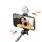 Selfie stick WH1YXS telescopic tripod 1m with round lamp and phone holder - black
