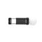 Selfie stick WH1YXS telescopic tripod 1m with round lamp and phone holder - black