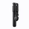 Selfie stick WH1YXS telescopic tripod 1m with round lamp and phone holder - black