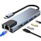 HUB Tech-Protect V3 5in1 USB-C - USB-A 3.0 / USB-A 2.0 / USB-C / HDMI / RJ45 - gray